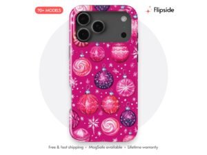 Magenta Bauble Snowfall Phone Case