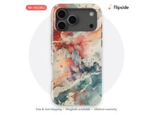 Coral Tide Ink Wash Splatter Phone Case