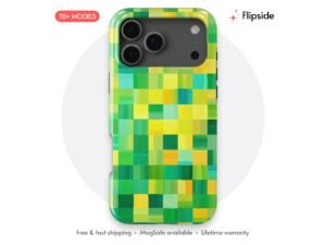 Lime Emerald Mosaic Field Phone Case
