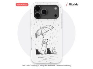 Shared Umbrella Rainy Day Sketch Phone Case
