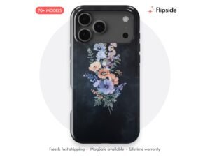 Twilight Anemone Gathered Posy Phone Case