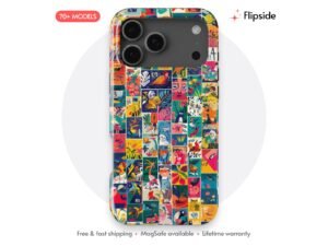 Drawn Stamp Collage Wall Phone Case