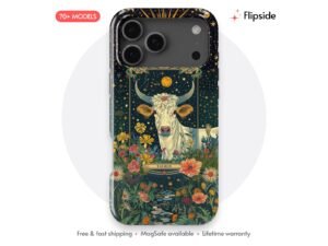 Radiant Bull Wildflower Card Phone Case