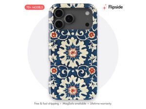 Bold Indigo White Floral Phone Case