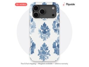 Vintage Blue Watercolor Flowers Phone Case
