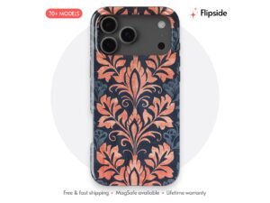 Bold Orange Gray Blockprint Phone Case