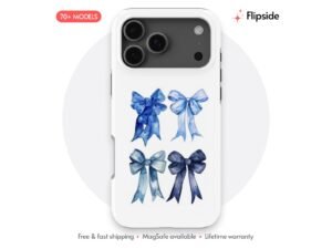 Four Blue Bow Study Phone Case