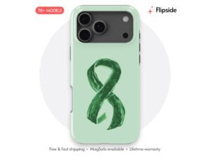 Green Awareness Ribbon Beige Phone Case