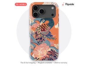 Peacock Cloud Motif Phone Case