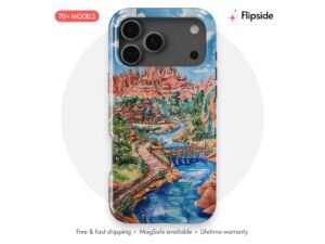 Red Rock Canyon Watercolor Phone Case