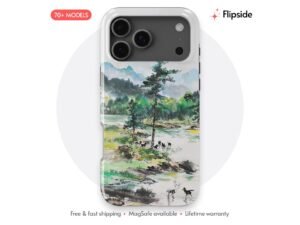 Mountain Forest Animal Scene Phone Case