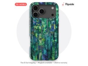 Mystical Green Blue Collage Phone Case