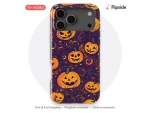 Orange Jack o Lantern Phone Case