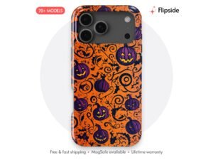 Purple and Black Pumpkin Phone Case