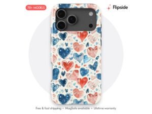 Soft Watercolor Heart Wash phone case