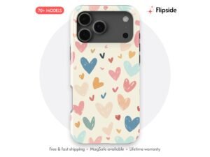 Warm Pastel Heart Array Phone Case