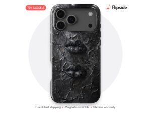 Gothic Lips Cracked Texture Phone Case