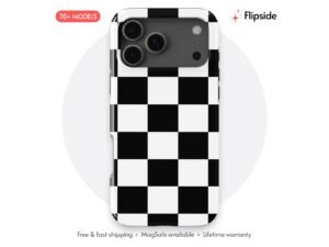 Black White Checkerboard Phone Case
