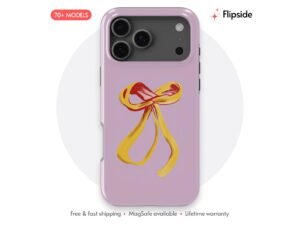 Yellow Red Bow Twist Phone Case