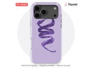 Purple Ribbon Swirl Phone Case
