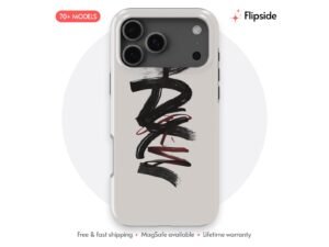 Red Black Ink Flow Phone Case