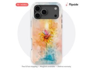 Daisy Warm Watercolor Burst Phone Case
