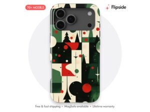 Geometric Forest Christmas Phone Case