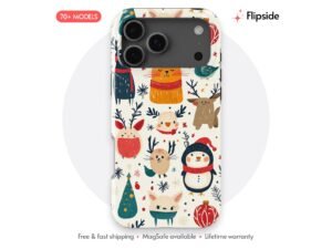 Winter Holiday Animal Doodle Phone Case