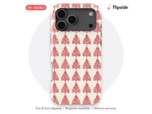 Red Tree Cream Pattern Phone Case