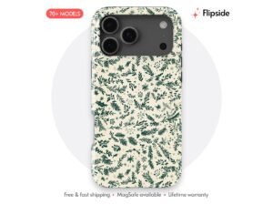 Botanical Green Beige Winter Phone Case