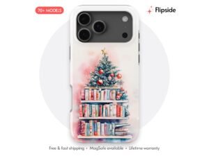 Book Stack Christmas Tree Phone Case