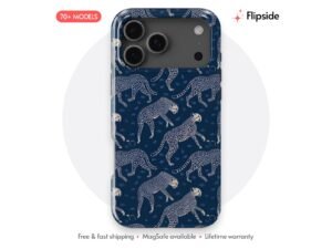 Navy Leopard Spot Phone Case