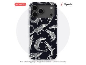 Black White Alligator Phone Case