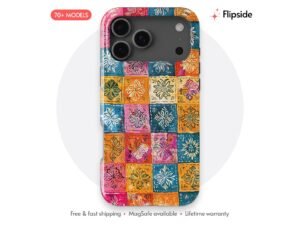Handmade Tapestry Flower Grid Phone Case