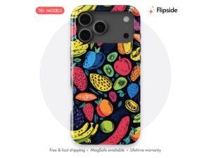 Blue Orange Fan Pattern Phone Case