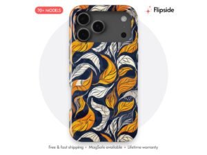 Yellow Autumn Leaf Dark Phone Case