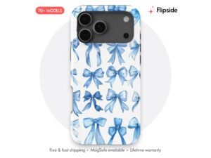 Powder Blue Ribbon Bows Phone Case