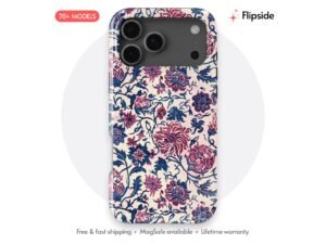 Pink Blue Vintage Floral Phone Case