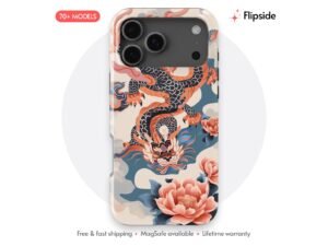 Floral Dragon Ink Art Phone Case