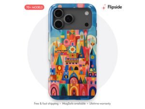 Colorful Folk Art Castle phone case
