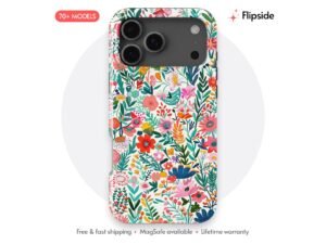 Burst Colorful Flower Print Phone Case