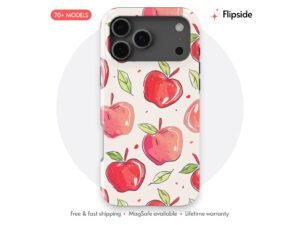 Red Apple Sketch Pattern Phone Case