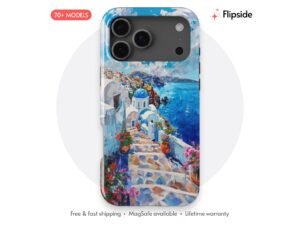 Santorini Stroll Street Scene Phone Case