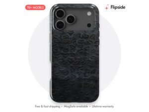 Black Kiss Print Tonal Phone Case