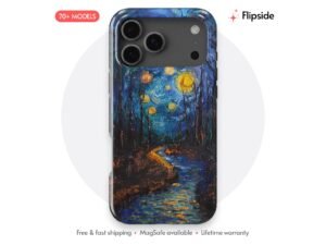 Starry Forest Night Painting Phone Case