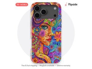 Psychedelic Floral Hidden Face Phone Case