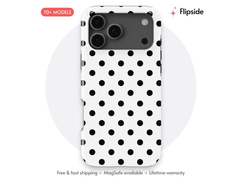 Black and White Polka Dot phone case