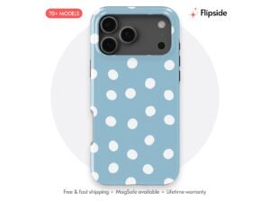 Light Blue Polka Dot Phone Case
