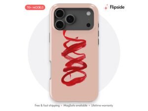 Red Spiral Brushstroke Phone Case