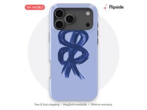 Blue Brushstroke Knot Phone Case